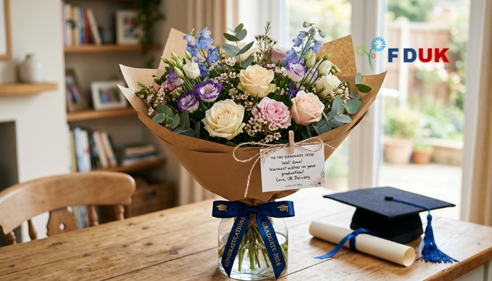 Fresh graduation flowers UK delivery bouquet for graduate 2026 Placement: After the introduction to this section