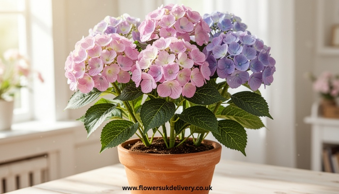 Potted Hydrangea plant one of the best Mother’s Day Plants.