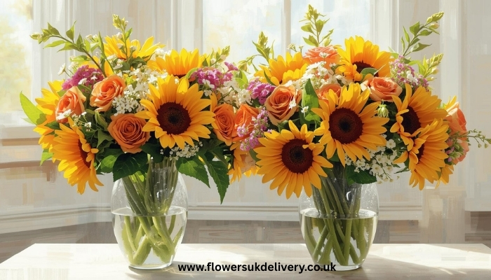 Send birthday gifts UK with cheerful sunflower arrangements