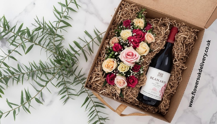 Order online flowers send wine delivery to UK trusted Valentine's Day gift service