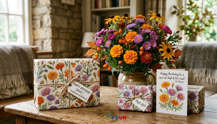 Birthday gifts and flowers UK — delphiniums and poppies for July and August birthdays