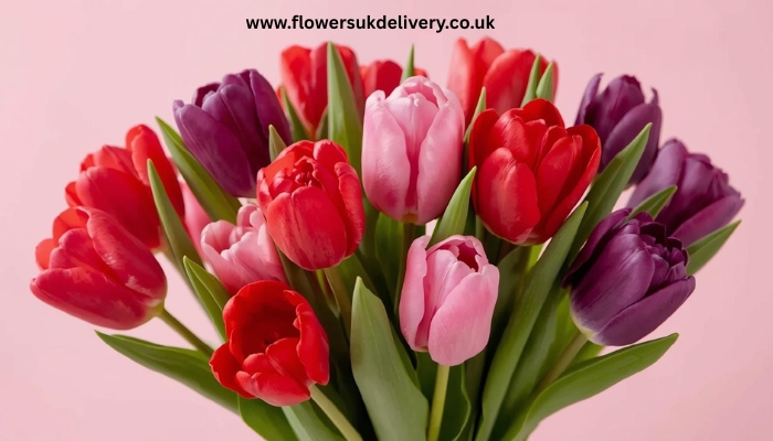 Best Valentine's Day flowers tulips bouquet romantic gift UK